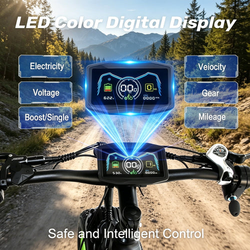 5000W (Peak) Electric-Bike, 60V 25AH Battery Electric Bike for Adults, Dual-Motor-Ebike 45MPH Ebike, 26*4.0 Fat Tire Ebike, AWD 21-Speed E-Mountain Bicycle for Off-Road Snow Sand UL 2849 Electric Bikes
