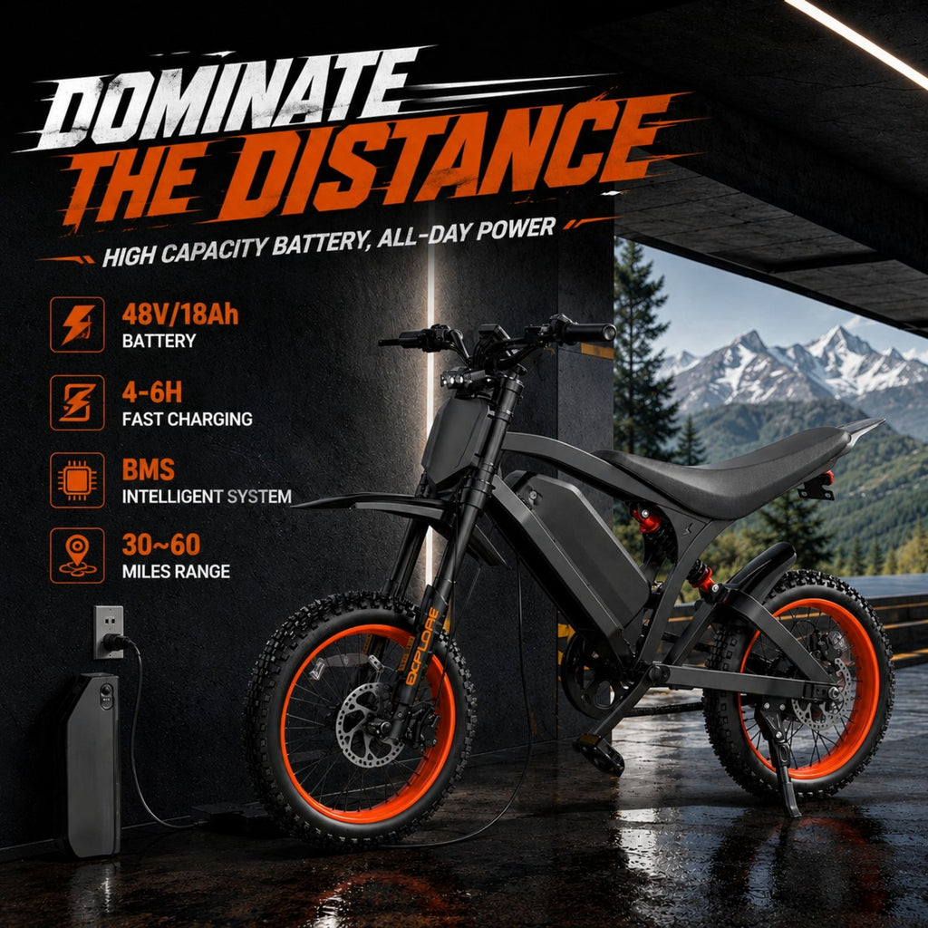 MOCRXO J300 Electric Bike for Adults, 20*4.0 Fat Tire E-Mountain Bicycle,Peak 1000W Motor 48V 18Ah 7-Speed E-Bike UL2849, LCD Display Electric Bikes