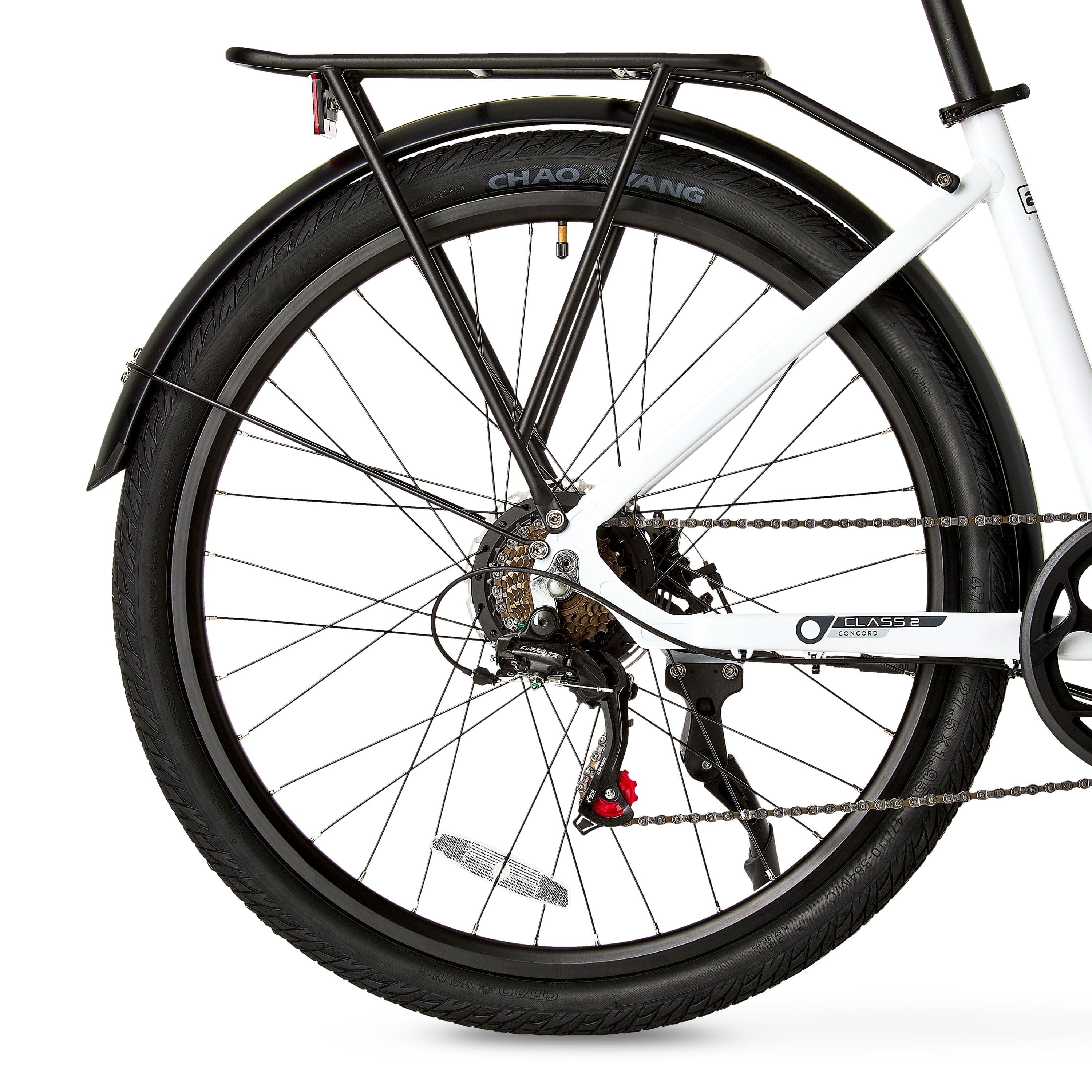 Concord 27.5 Step-Thru Electric Bike, 36V, Class 2, Aluminum, 49 Pounds, White, Unisex, Fits Riders 5'1 - 6'1 Electric Bikes