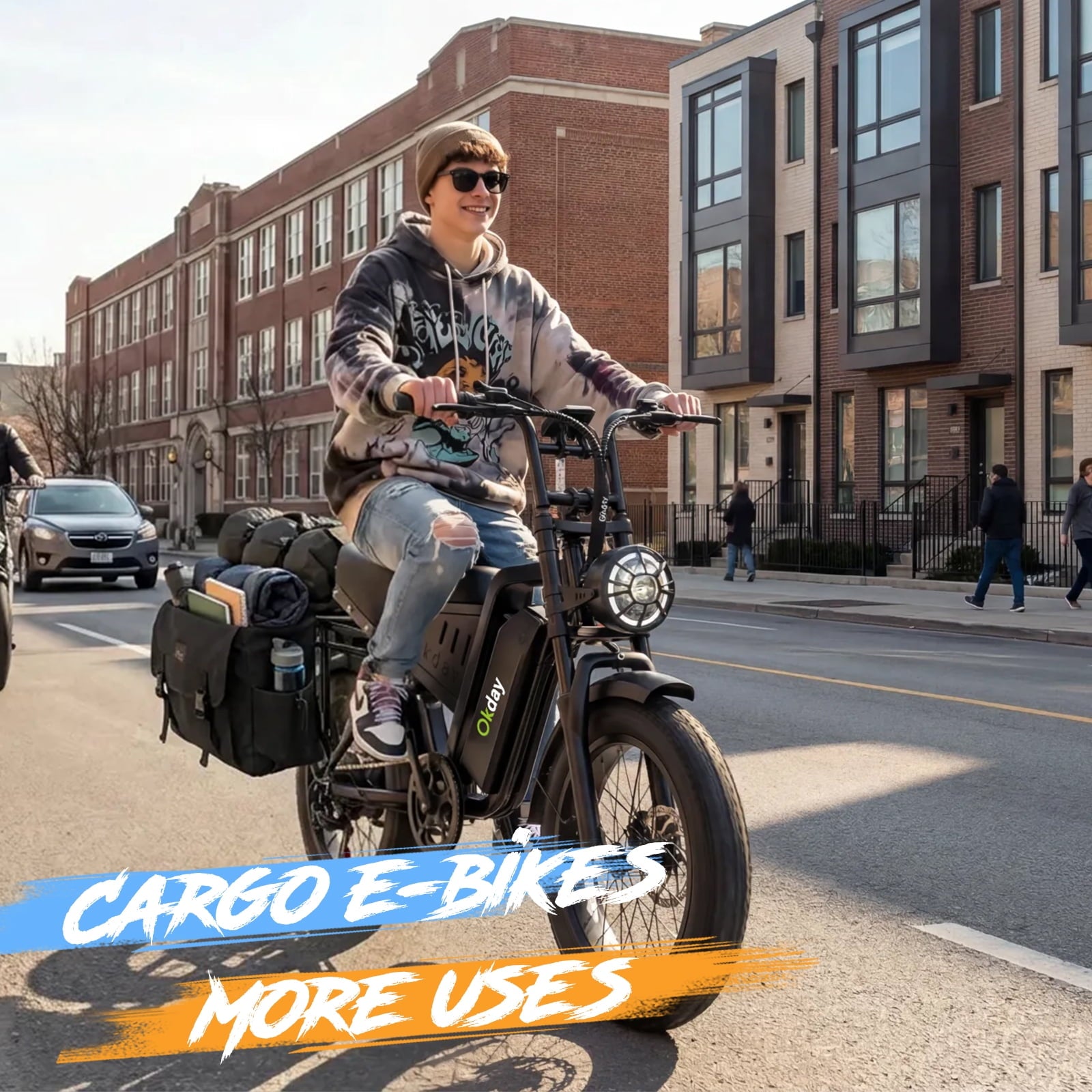 Deepower K3 Electric Bike for Adults, 1500W Peak Motor 28MPH Electric Dirt Bike, 48V 15Ah Removable Battery 20x4.0 Fat Tire Ebike, Dual Suspension 7-Speed Moped Bicycle, UL 2849 Certified Electric Bikes