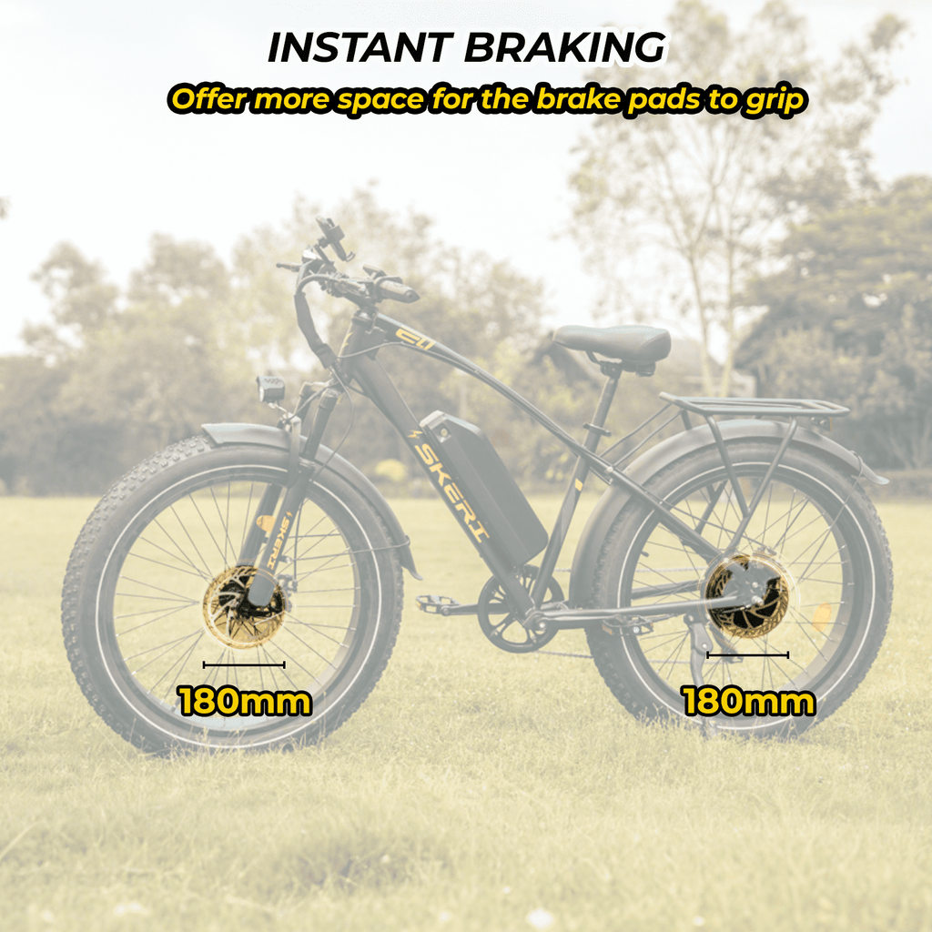 Skeri Electric Bike, 26x4.0 Fat Tire E Bike, 500W (Peak 1000) Motor, 48V 15.6Ah Removable Electric Bike for Adults, 60 Miles & 25 mph, Electric Bicycle with 7 Speed and Front Suspension Electric Bikes