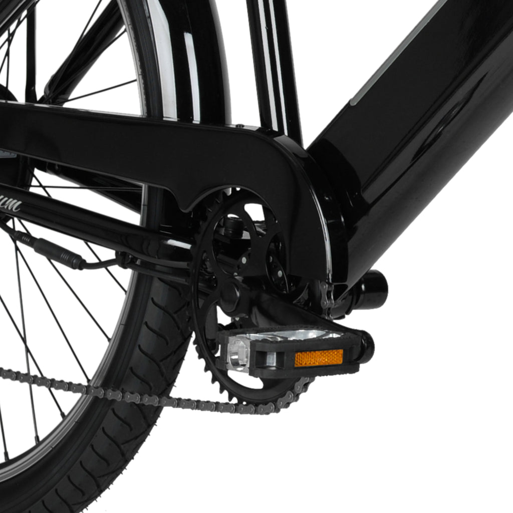 Hyper Bicycles 26 36V Men's Electric Cruiser E-Bike with Pedal-Assist, 250W Motor, Black Electric Bikes