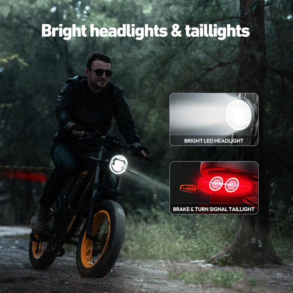 Coswheel GT20 Pro 4000W Electric Dirt Bike for Adults,40 MPH 48V 40Ah Battery Up to 145 Miles, 20 x 4 Fat Tire Full Suspension, Dual Hydraulic Disc Brake E-Bike UL2849 Electric Bikes