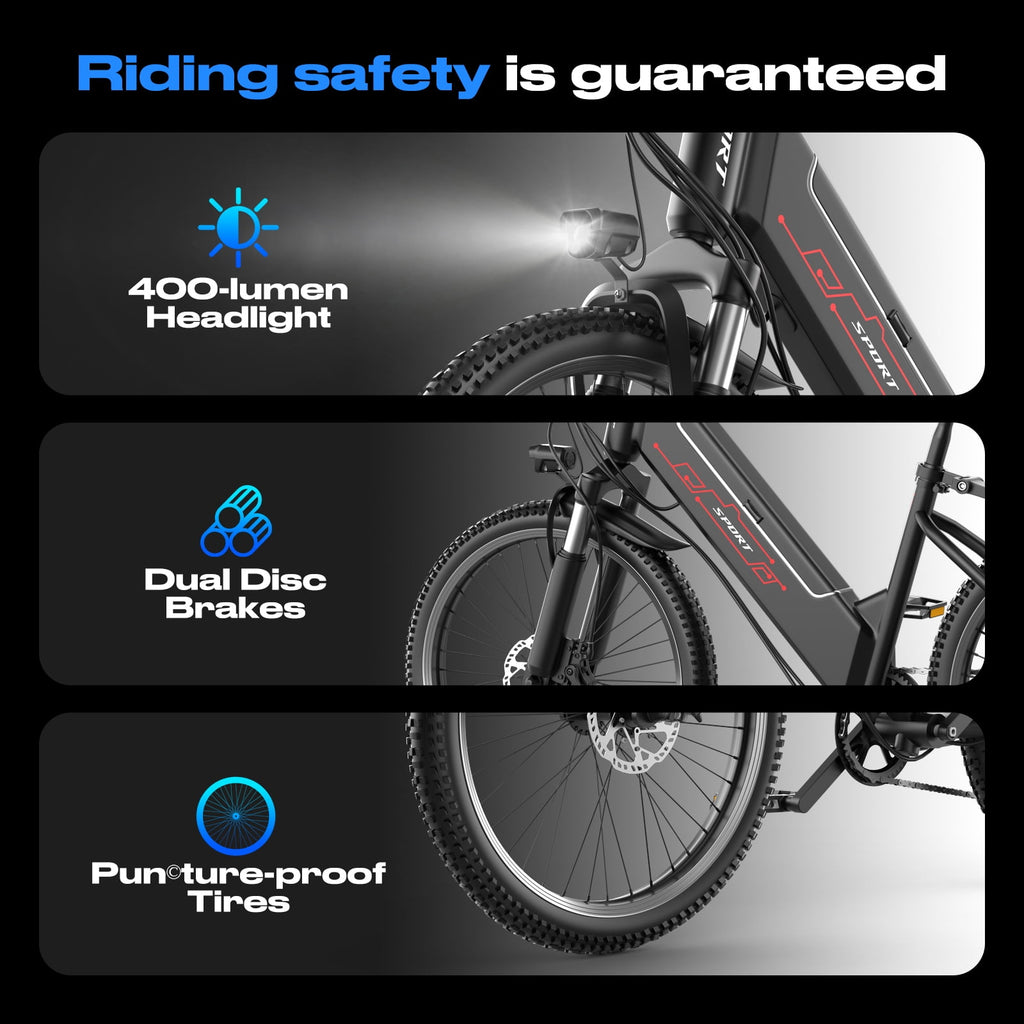 Electric Bike for Adults, 1500W Peak E bike with 48V 12Ah Internal Removable Battery, 26 Electric Bicycle Up to 25MPH, 65 Miles Long Range, 5 Modes & 7 Speeds, Lightweight Cruiser E-bike for Commute Electric Bikes