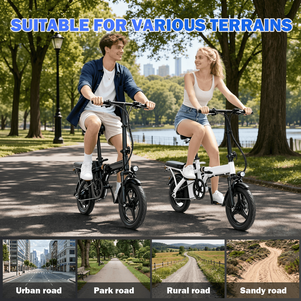 14 Electric Folding Bike for Adults,432Wh Removable Battery,500W Motor, 20MPH 20+ Miles Range,Mini Ebike for City Commuter, UL2849 Electric Bikes