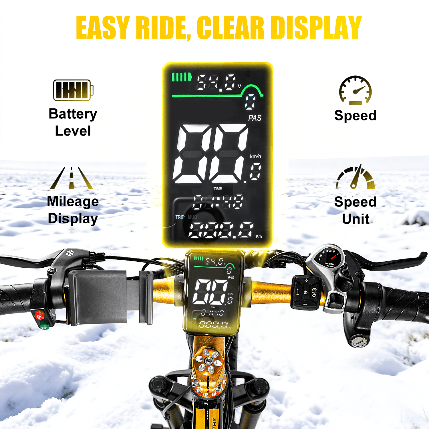 EOEOTWO 1500W Electric Mountain Bike for Adults,48V 15Ah Removable Battery 60Miles Longe Range, 34MPH Fast Cruiser Ebike, 26'' Fat Tire All-Terrain E-Bicycle with LED Display UL2849 Electric Bikes
