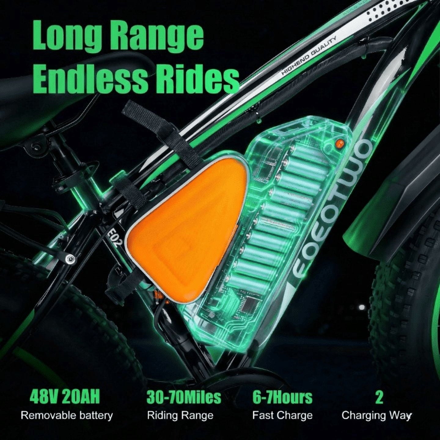 EOEOTWO 26 Fat Tire Electric Bike for Adults, 1500W Peak Motor, 48V 20Ah Battery Mountain Bike, 30 MPH Top Speed, Front Suspension & Dual Disc Brakes, 330 lbs Max Load All-Terrain E-Bike UL 2849 Electric Bikes