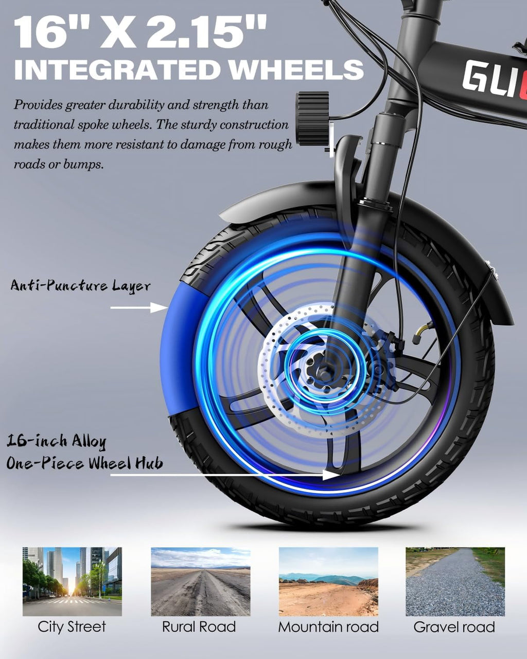 Electric Bike for Adults, 16 Tire Electric Bicycle with Peak 750W Motor 28 MPH Max Speed, 48V Removable Battery Range to 45 Miles Off Road Ebike Electric Bikes