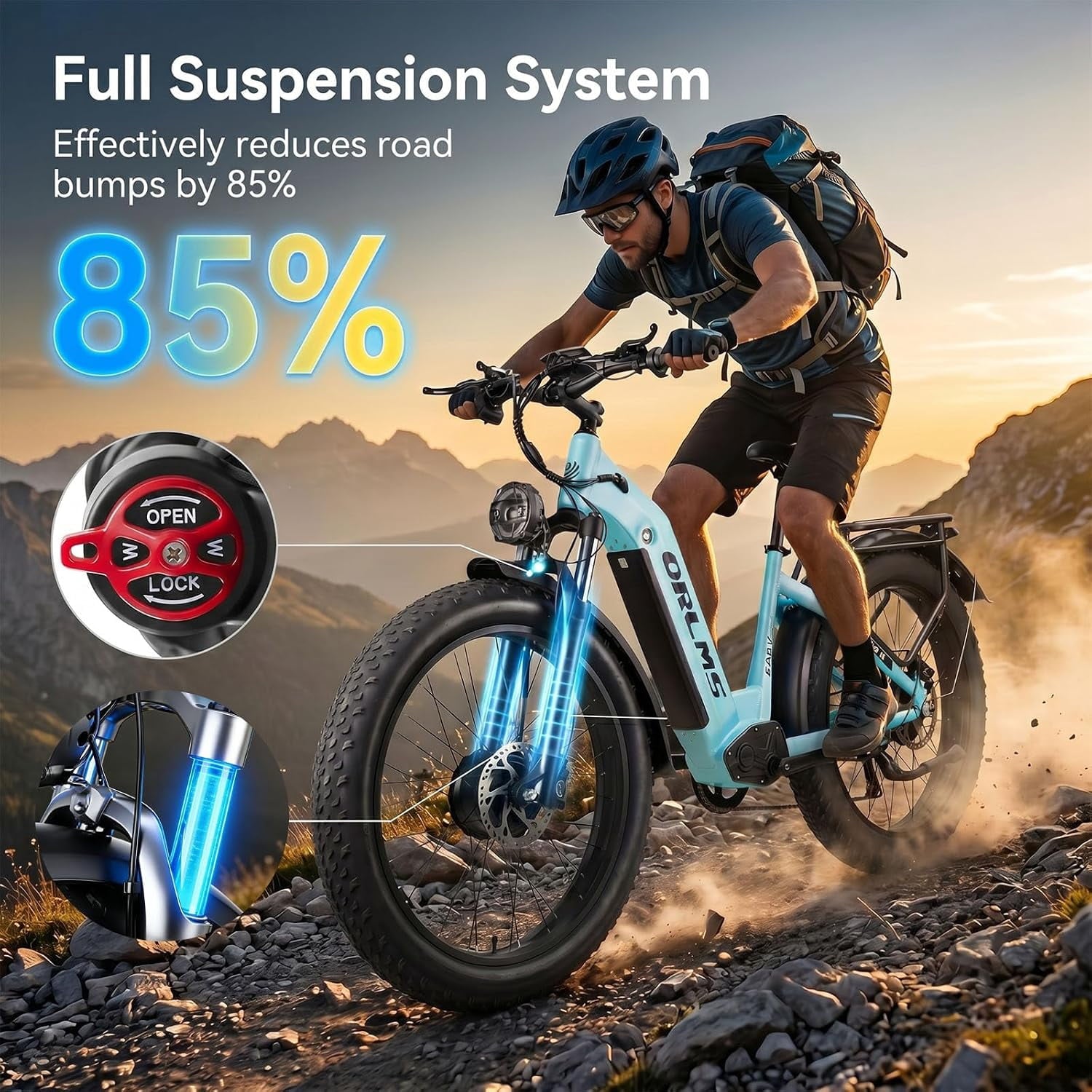 Dual Motor Electric Bike for Adult, 26 x4 Fat Tire Electric Bike, Up to 8000W Peak, 52V 23Ah Built-in Lithium Battery, Up to 45MPH & 105 Miles Range, Off-Road & Urban Riding Electric Bikes