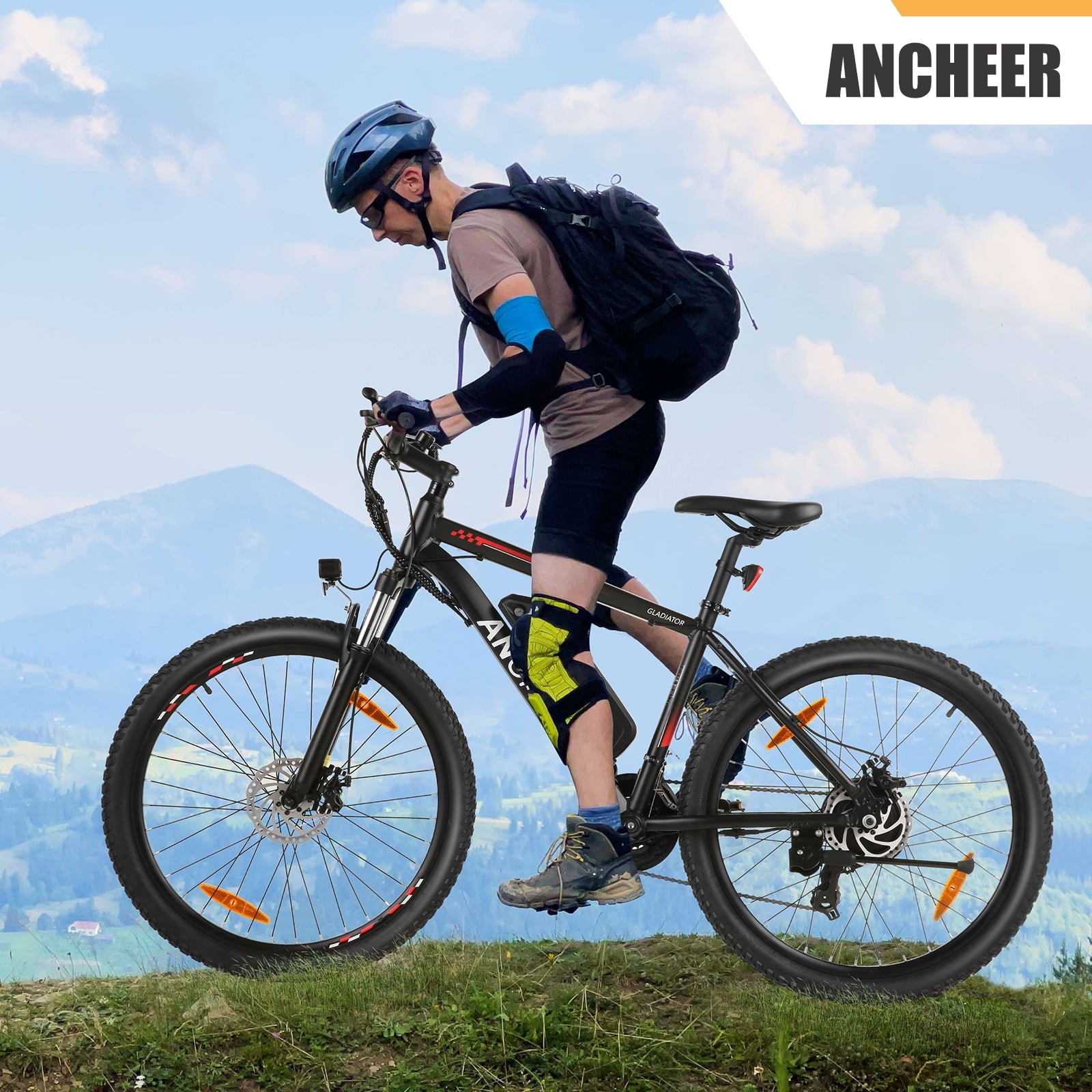 ANCHEER Gladiator 500W 26 Electric Bike for Adults, Electric Mountain Bike with 2.1 Inch eMTB Tire, 48V 10.4Ah Battery, 3H Fast Charge, Shimano 21 Speed, Adults Electric Bicycle UL2849 Electric Bikes