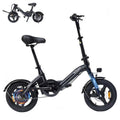 Electric Bike for Adults, Bodywel Electric Bicycle, 36V 10Ah Battery, 14 Folding Ebike for Riders, Peak 500W Motor, Commute E Bike, E-bike, UL2849 Electric Bikes
