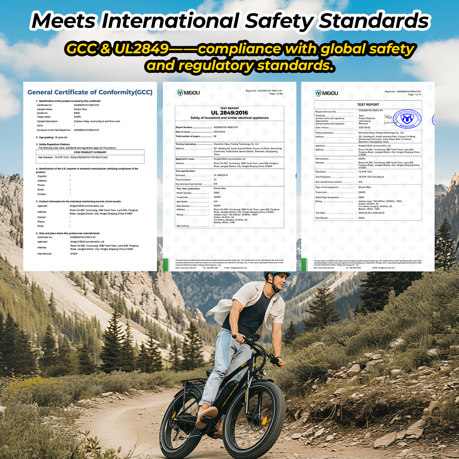 Skeri Electric Bike, 26x4.0 Fat Tire E Bike, 500W (Peak 1000) Motor, 48V 15.6Ah Removable Electric Bike for Adults, 60 Miles & 25 mph, Electric Bicycle with 7 Speed and Front Suspension Electric Bikes