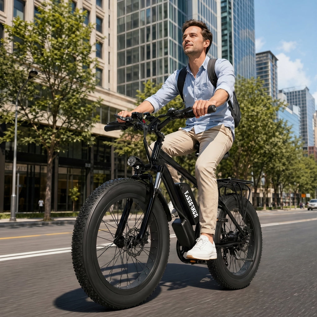 Electric Bike for Adults,1500/3000W Motor, 26 Fat Tire E-Bike with 48V 13AH/32AH Battery, 27/36 MPH Max 62-90 Miles Electric Motorcycle, 7-Speed Electric Mountain Bicycle Electric Bikes