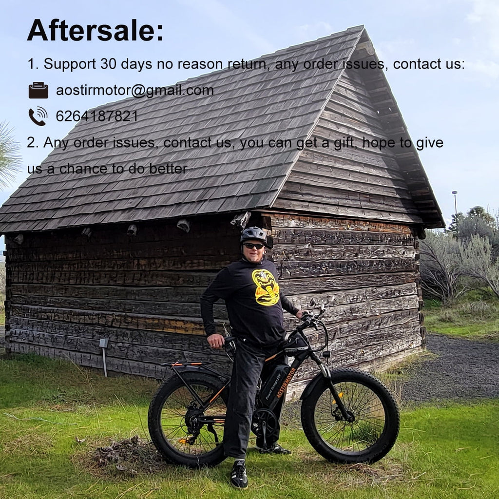 Aostirmotor Electric Mountain Bike, 48V 13AH Removable Lithium Battery 749W Ebike with Rack, 26 4.0 inch Fat Tire Bike, Electric Bicycle for Adults UL2849 (Black) Electric Bikes