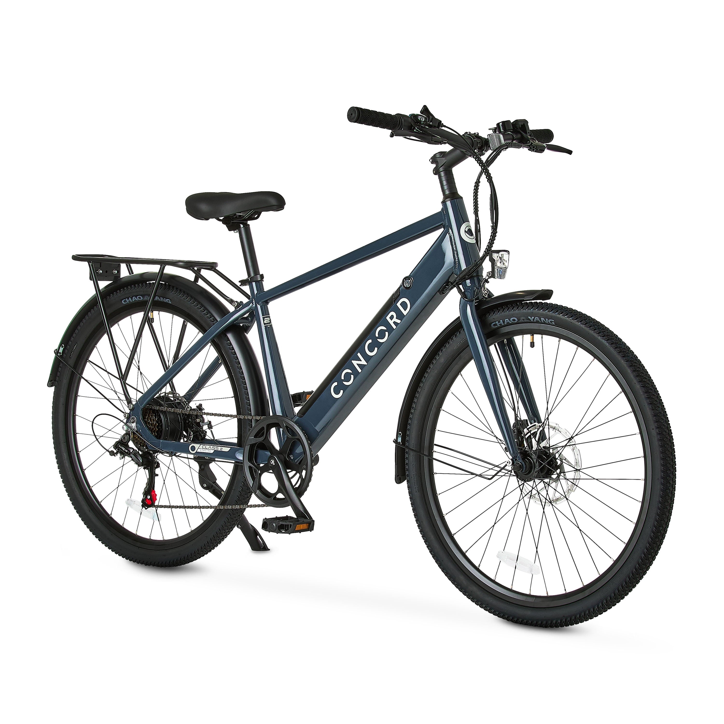 Concord 27.5 Aluminum Step-Over Electric Bike, 36V, Class 2, Gray - Unisex Adult Electric Bikes