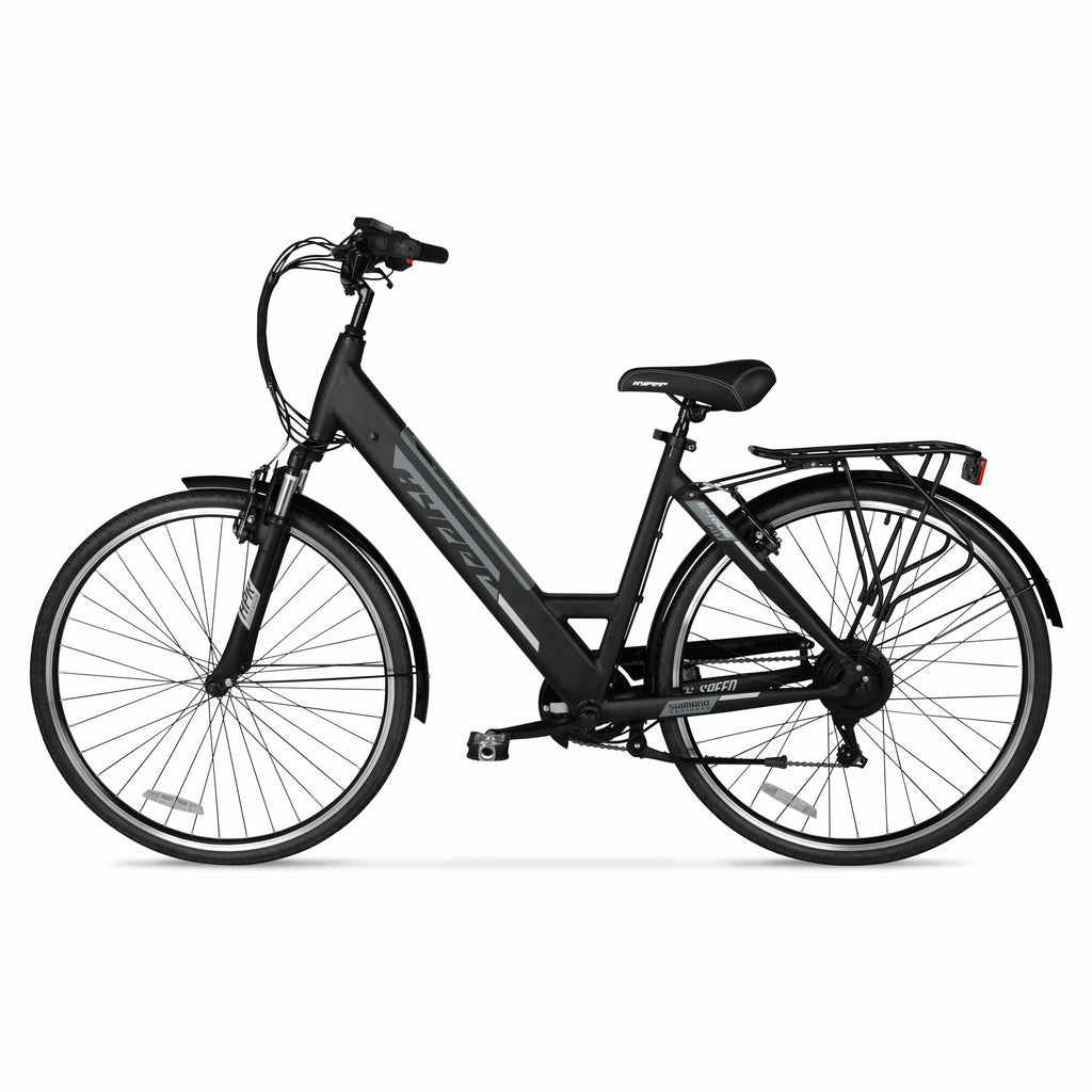 Hyper Bicycles 36V Class 2 700C Electric Commuter E-Bike, Adult Ages 13+, Pedal-Assist, 250W Motor, Black Electric Bikes