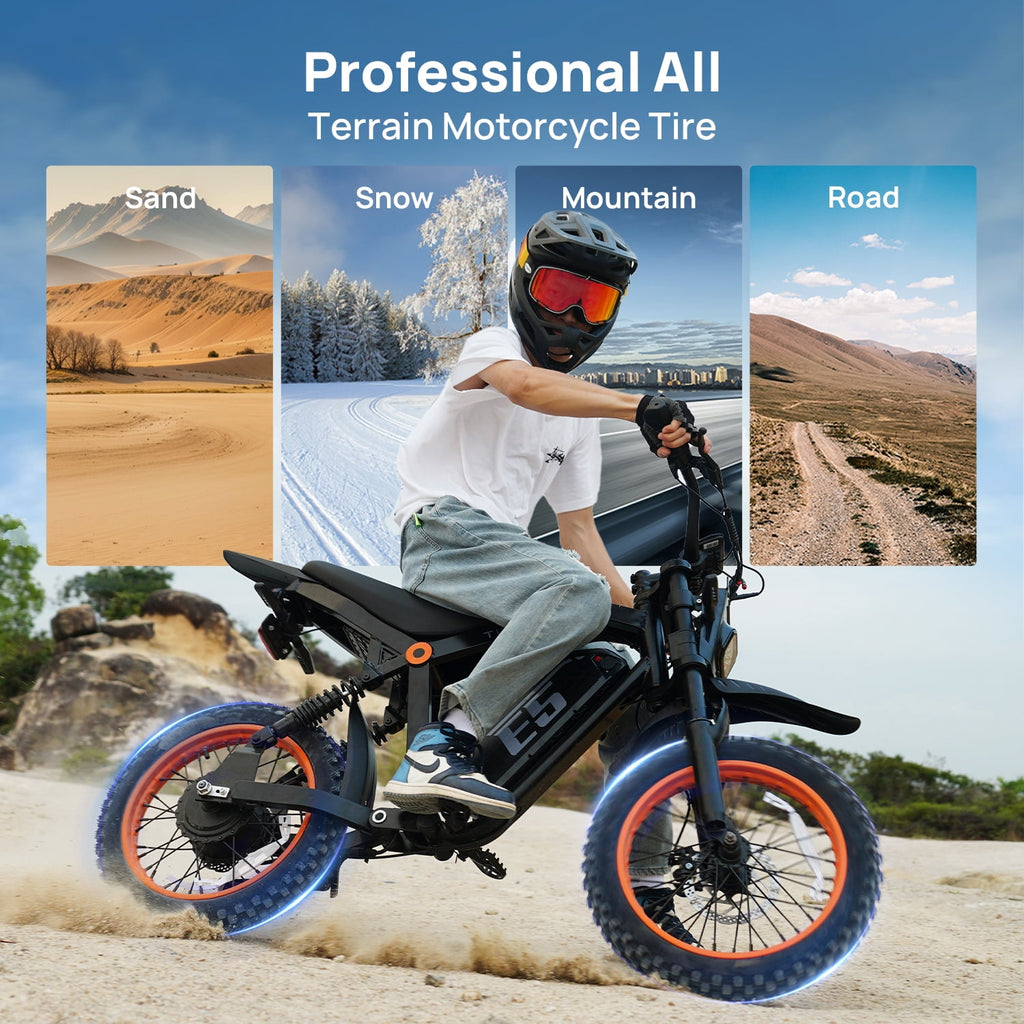 Tie Tie Electric Bike for Adults & Teens, Fat Tire E-Mountain Bicycle,Peak 1500W Motor 48V 20Ah 7-Speed EBike UL2849, LCD Display with NFC Unlock Electric Bikes