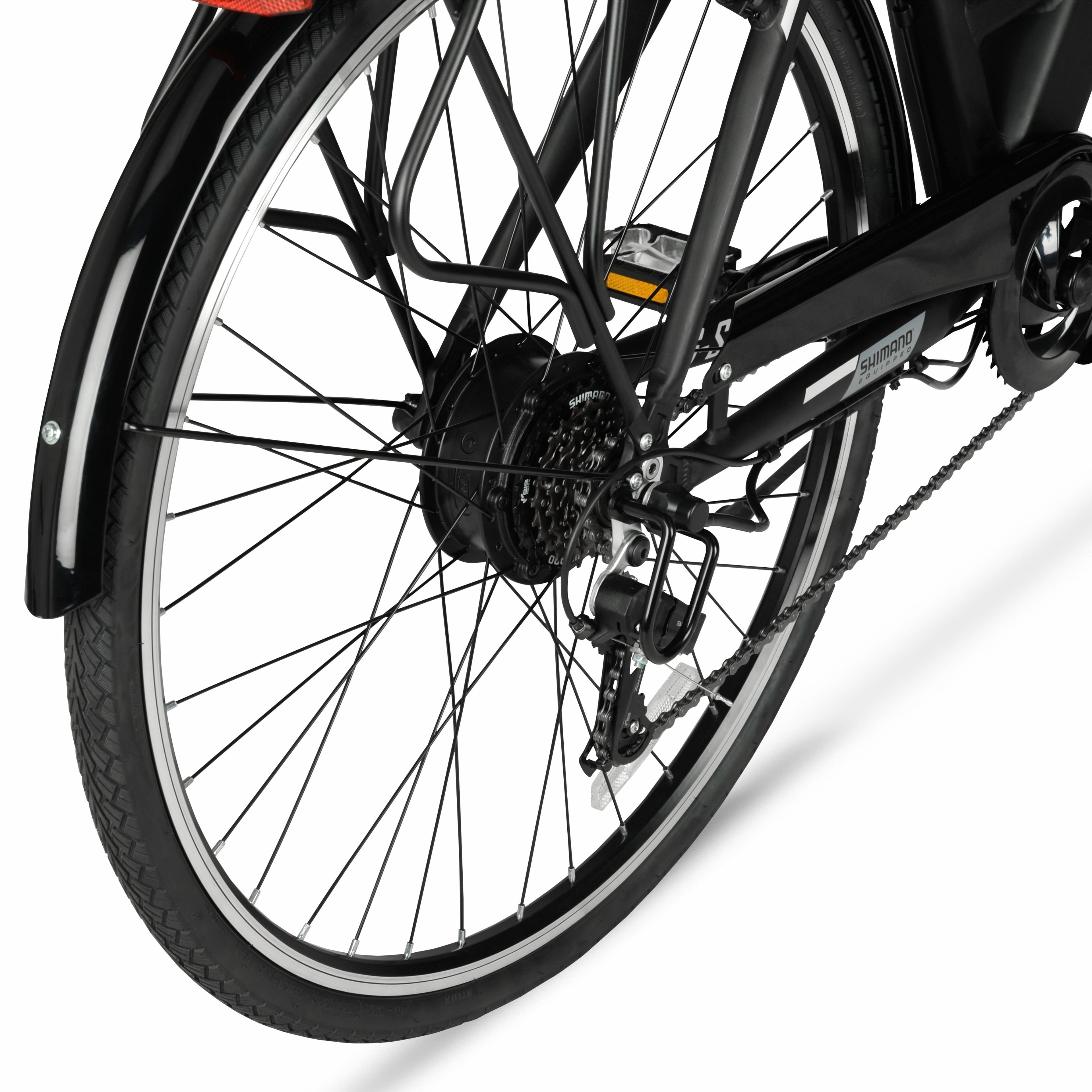 Hyper Bicycles 36V Class 2 700C Electric Commuter E-Bike, Adult Ages 13+, Pedal-Assist, 250W Motor, Black Electric Bikes