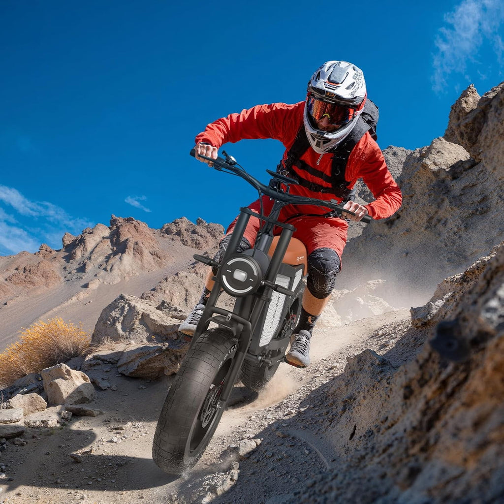 JANSNO Electric Bike,1500W Motor Electric Bike for Adults with 48V 23Ah Battery,31MPH 120 Miles,20 x 4.0 Electric Dirt Bike,7-Speed Off Road ebike UL Certified for Mountains, Snow, Sand Electric Bikes