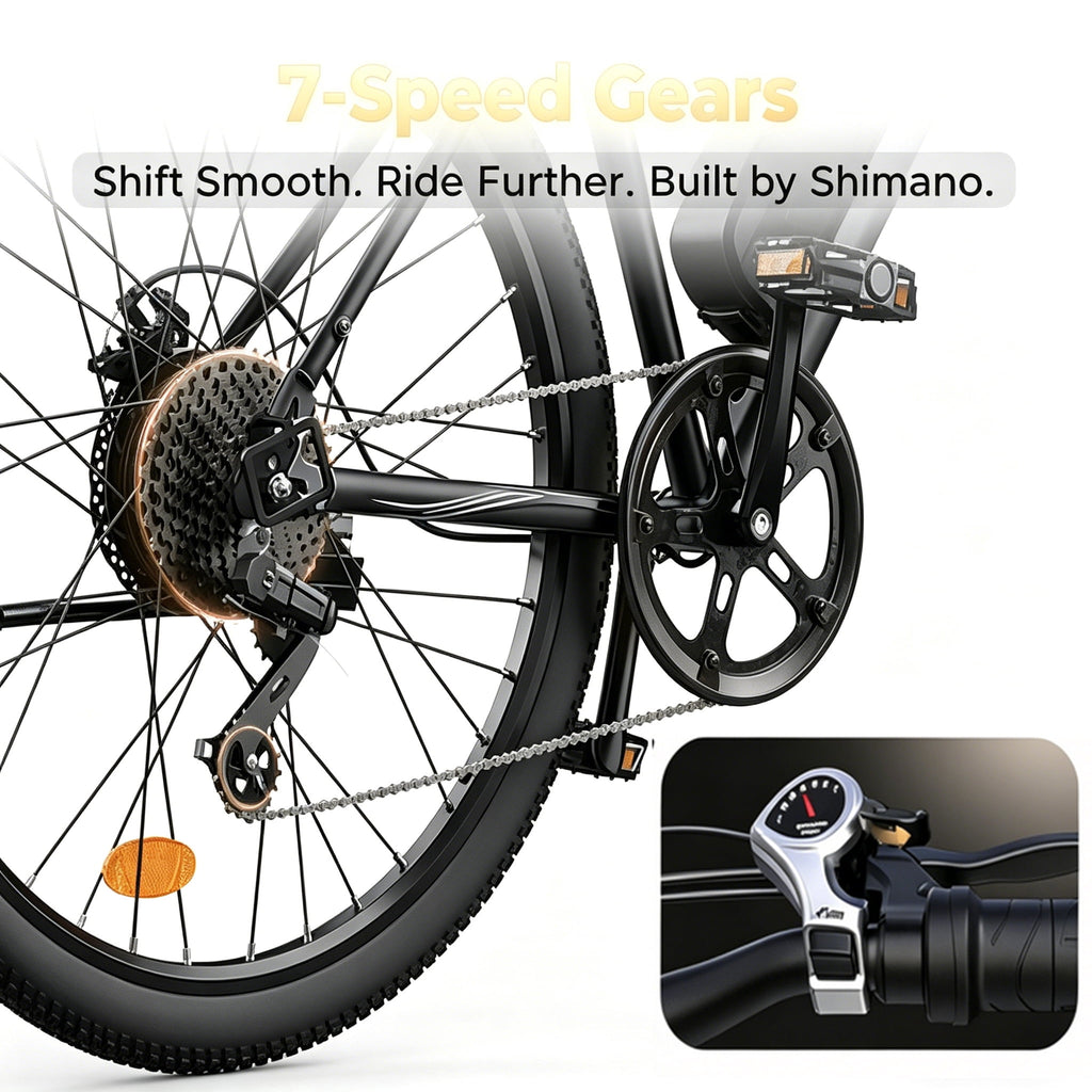 Adult Electric Bike 750W Peak Motor,20MPH E-Bike with 55 Miles+ Range,36V 15Ah Battery,Mountain Electric Bicycle for All-Day Trail Riding,Black Electric Bikes