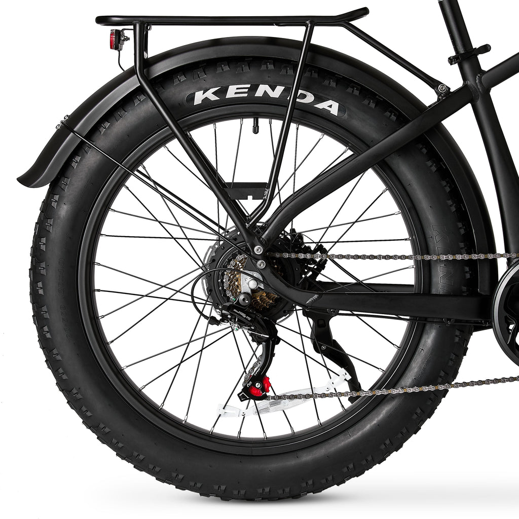 Ozark Trail 26 M.3 Ranger+ Electric Fat Tire Bike, 48V, Class 2, Black, Fits Riders 5'2 - 6'1, Adult, Unisex Electric Bikes