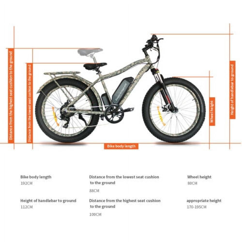 Aostirmotor Electric Mountain Bike, 750W Motor 48V 13AH Removable Lithium Battery Ebike with Rack, 26 4.0 inch Fat tire Bike, Electric Bicycle for Adults(Black)UL2849 Electric Bikes