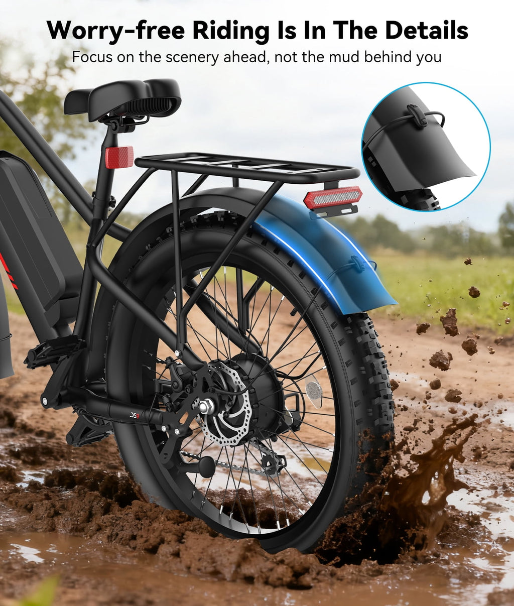Electric Bike for Adults,1600W Fat Tire Ebike, 90+ Miles 28MPH E-Bicycles with Hydraulic Brakes, Fat Tire All-Terrain Electric Bicycle Electric Bikes