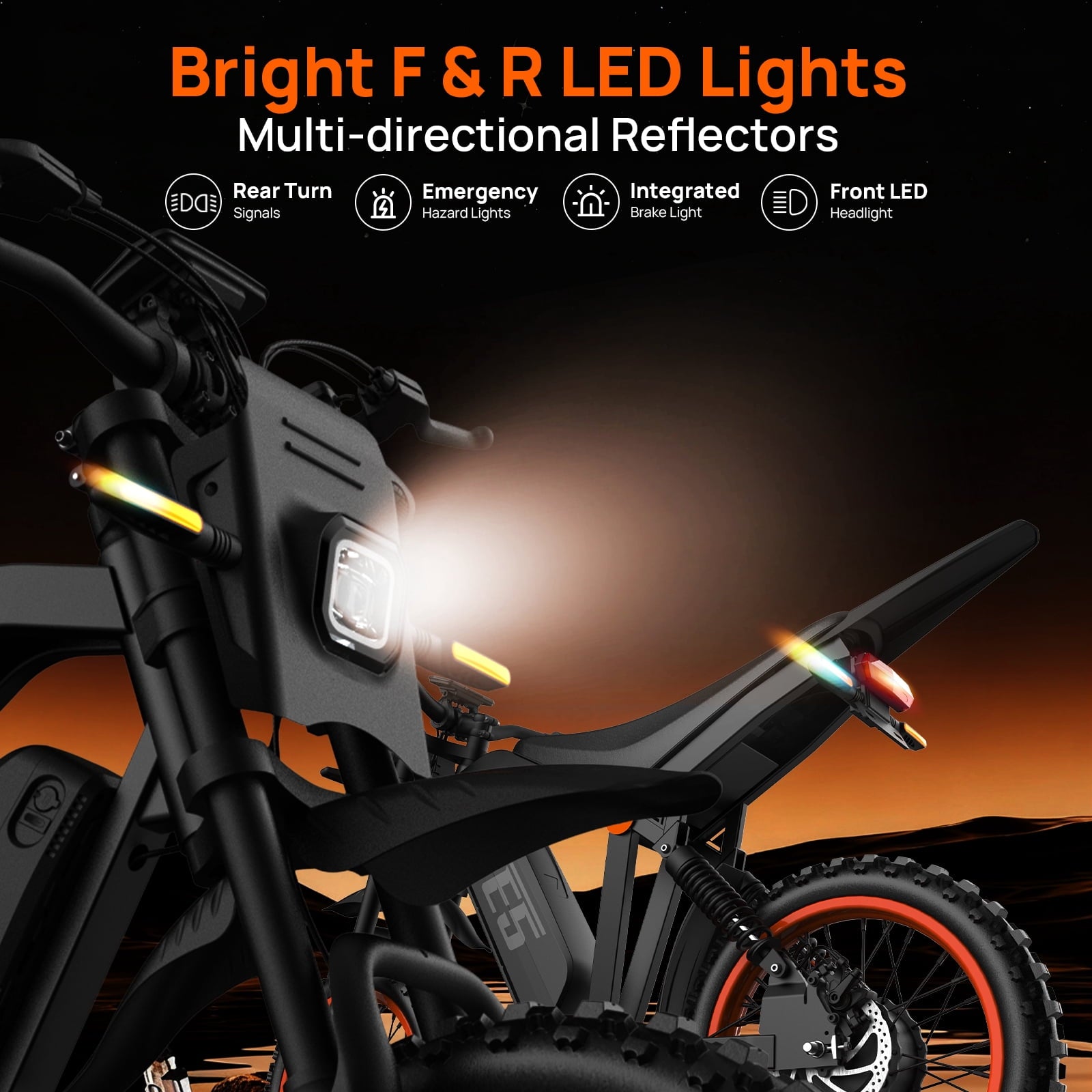 TieTie Electric Dirt Bike for Adults & Teens, 1500W Peak Motor, 32MPH 48V 20Ah Battery, Off-Road Fat Tire Electric Motorcycle, UL2849 Electric Bikes