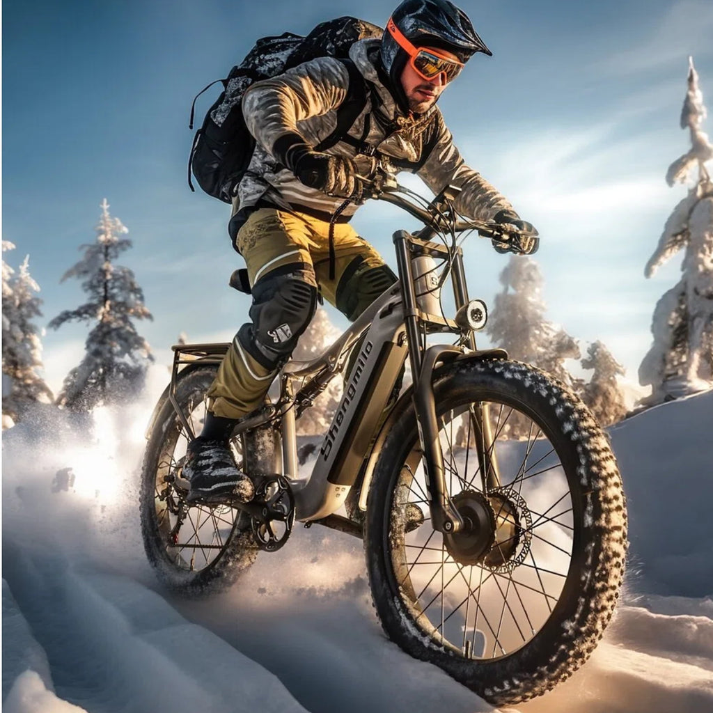Shengmilo S600 Electric Mountain Bike 48V 1000W Dual Battery Ideal for off-road riding, hydraulic disc brakes, outdoor adventures Aluminum alloy frame, 3.0-inch wide tires Electric Bikes
